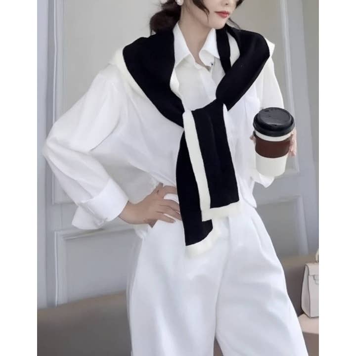 JC Sunny Fashion – wholesale Halsduk - Dam – JC063329 Unik design öppen front knyt sjal wrap7