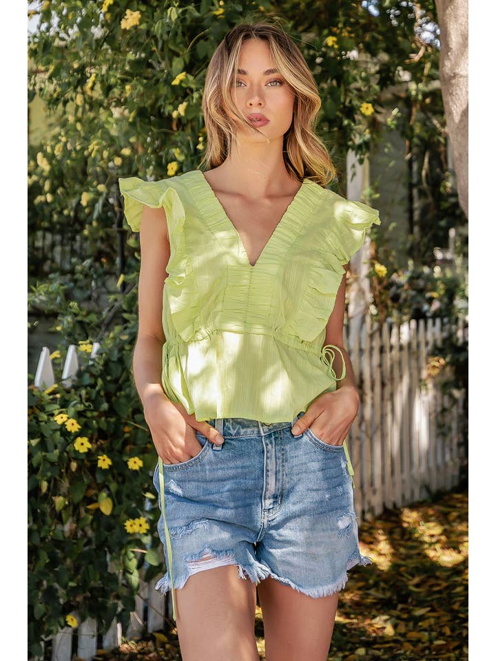 Strut & Bolt – wholesale Blouse – Women’s – Smocked Detail Ruffle Top17