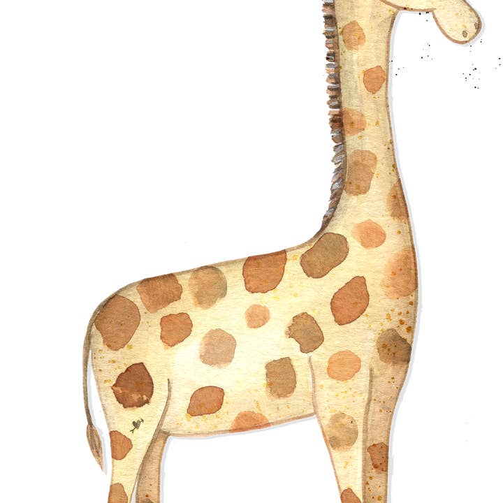 Cute Baby Giraffe, Vinyl Sticker, 3x3 in. for wholesale by Savannah and James Co