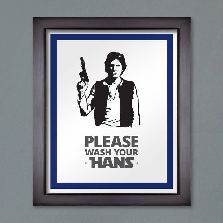 Stampa da bagno Star Wars Han Solo COVID per la vendita all'ingrosso da parte di Design Corner