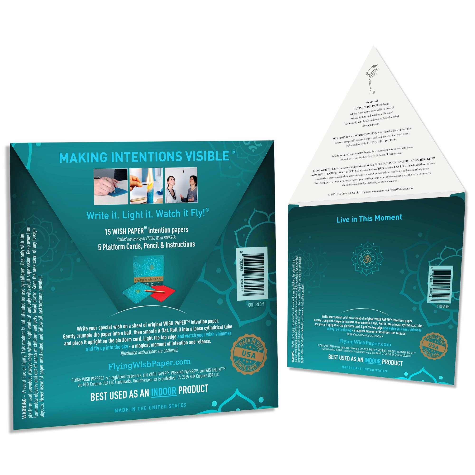 FLYING WISH PAPER ® - Wholesale Spiritual Stone/Crystal - GOLDEN OM, Match; Yoga, Tarot Cards, Metaphysical Supplies2