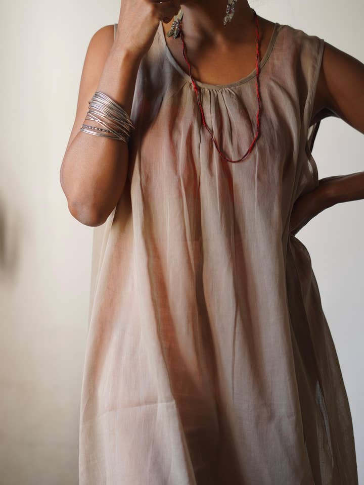 Semi Sheer Cotton Voile Tunic for wholesale by Annahmol