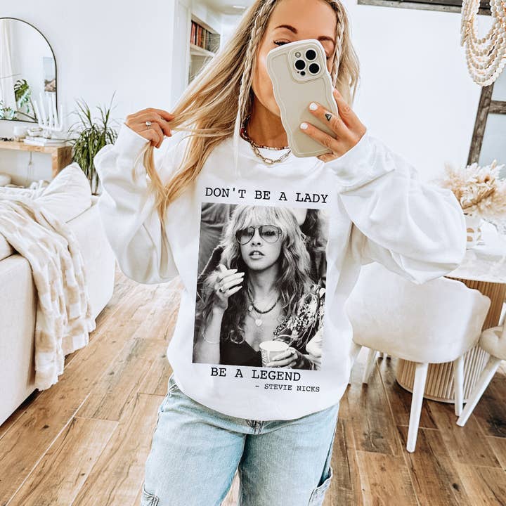 XO, Hannah - Wholesale T-Shirt (Graphic) - Women's - Don't Be A Lady Be A Legend Stevie Nicks1