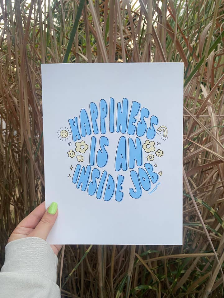 A felicidade é um trabalho interno Impressão Física por atacado de Craftedbyjdco