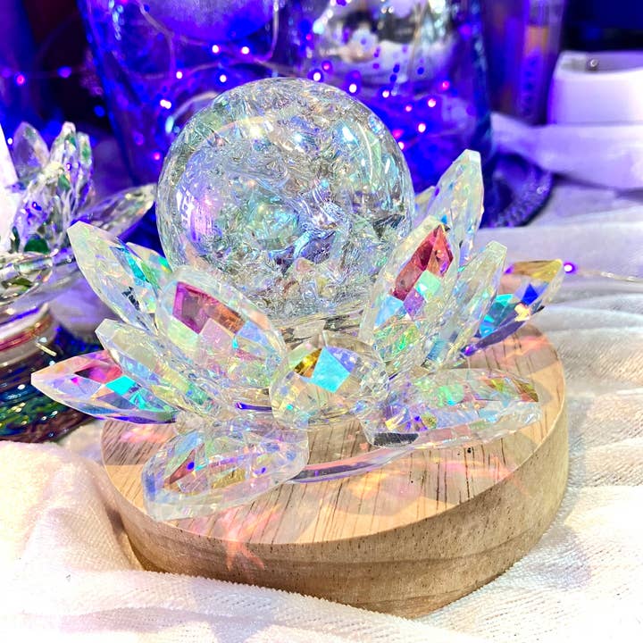 Desarwen - Wholesale Accent/Desk Lamp - Color changing color USB magic lamp aura cracked sphere1