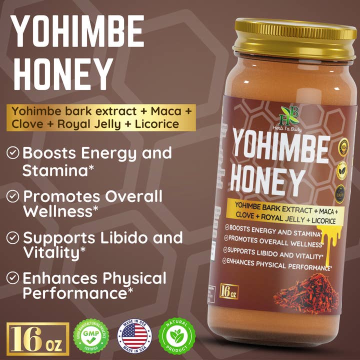 Herb To Body - Wholesale Honey - Yohimbe Honey 16oz