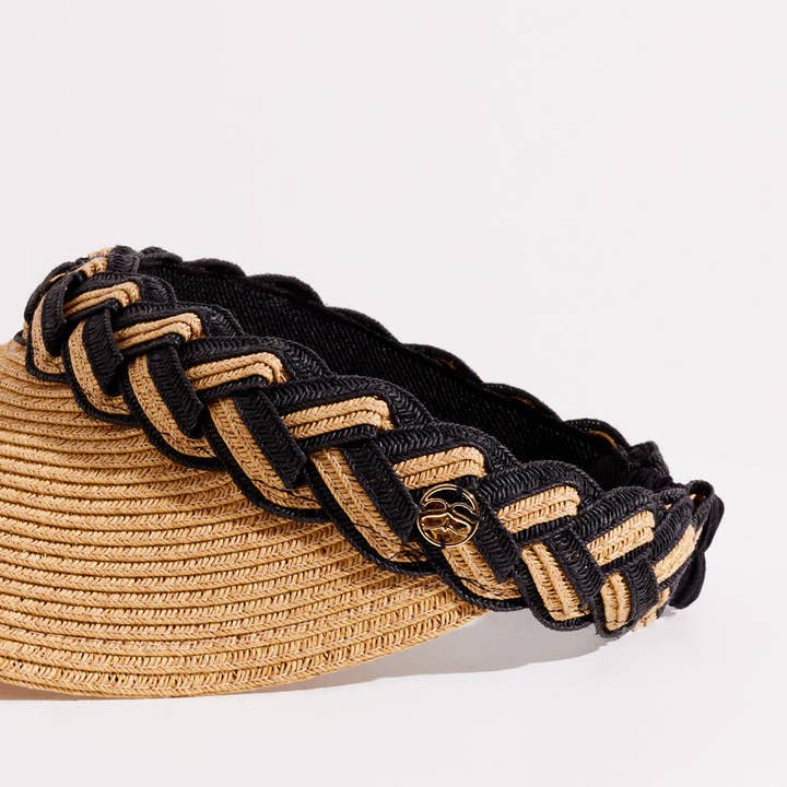 Seaspray Swimwear – wholesale Visor – Women's – Amelia Braided Visor In Black And Natural3