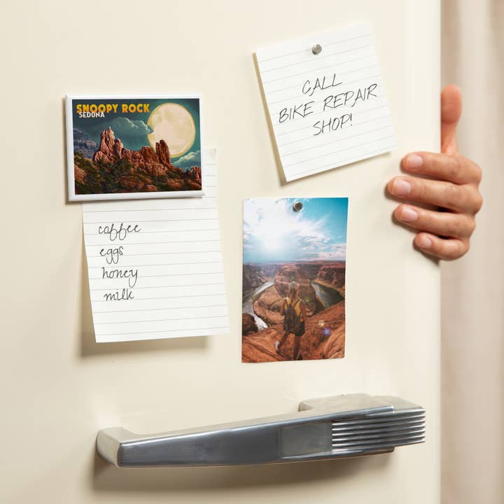 Lantern Press - Wholesale Magnet - MAGNET Sedona, Arizona, Snoopy Rock & Full Moon
