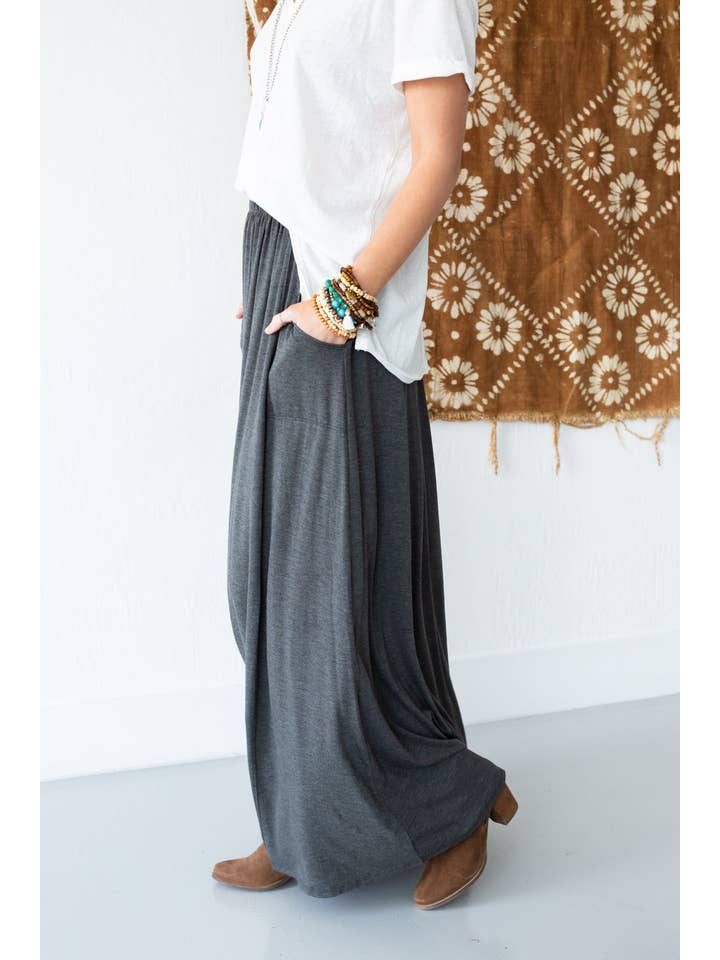 Three Bird Nest - Vente Jupe – femme - La jupe longue à poches parfaite - Anthracite5