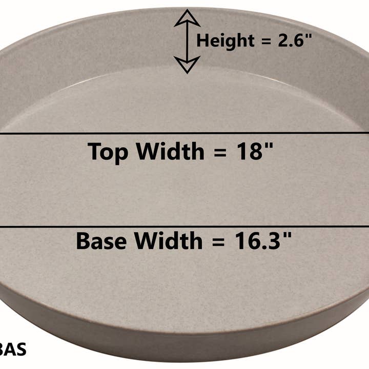 Austin Planter - Wholesale Saucer - Plant Saucers -Natural Colored Plastic10