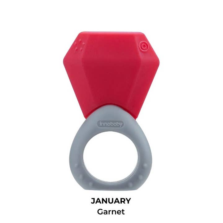 Innobaby on Faire – wholesale Teether (not clip-on) – Baby – Silicone Ring Teether / Birthstone Teether / Sensory Toy14