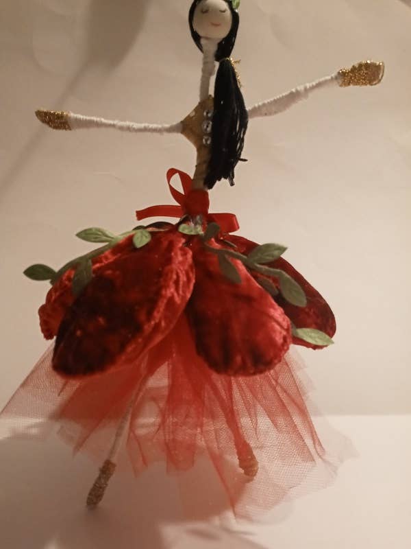 Bailarina, 1 Linda Flor Menina LX23 por atacado de BLUE RIBBON ORNAMENTS