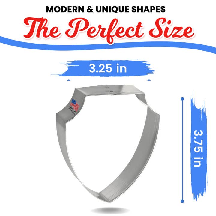 CookieCutter.com – wholesale Kakskärare – Märke Sköld Plakett Kakform 3,75" B10112