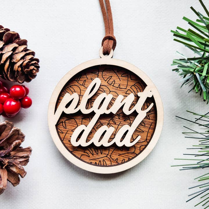 Leaf & Node - Wholesale Ornament - Plant Lady, Lover, Dad Christmas Ornament - Layered Wood7