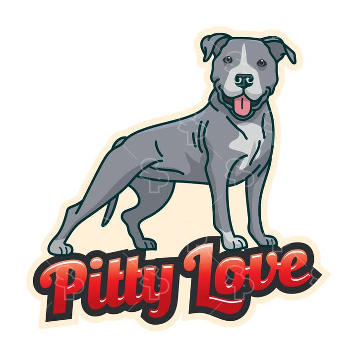 Two Feet Treats - Wholesale Sticker - Pit Bull Love - Sticker1