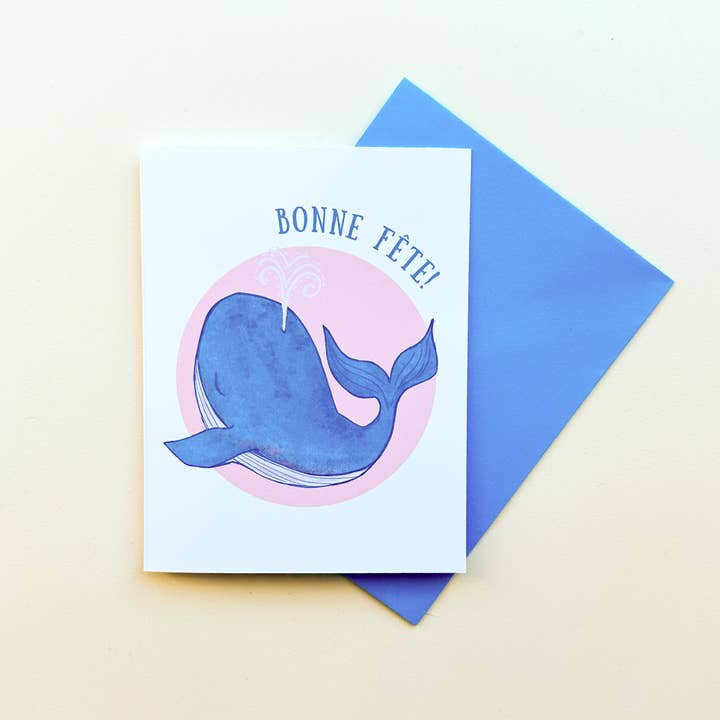 Greeting card - The whale for wholesale by Les Tatoués