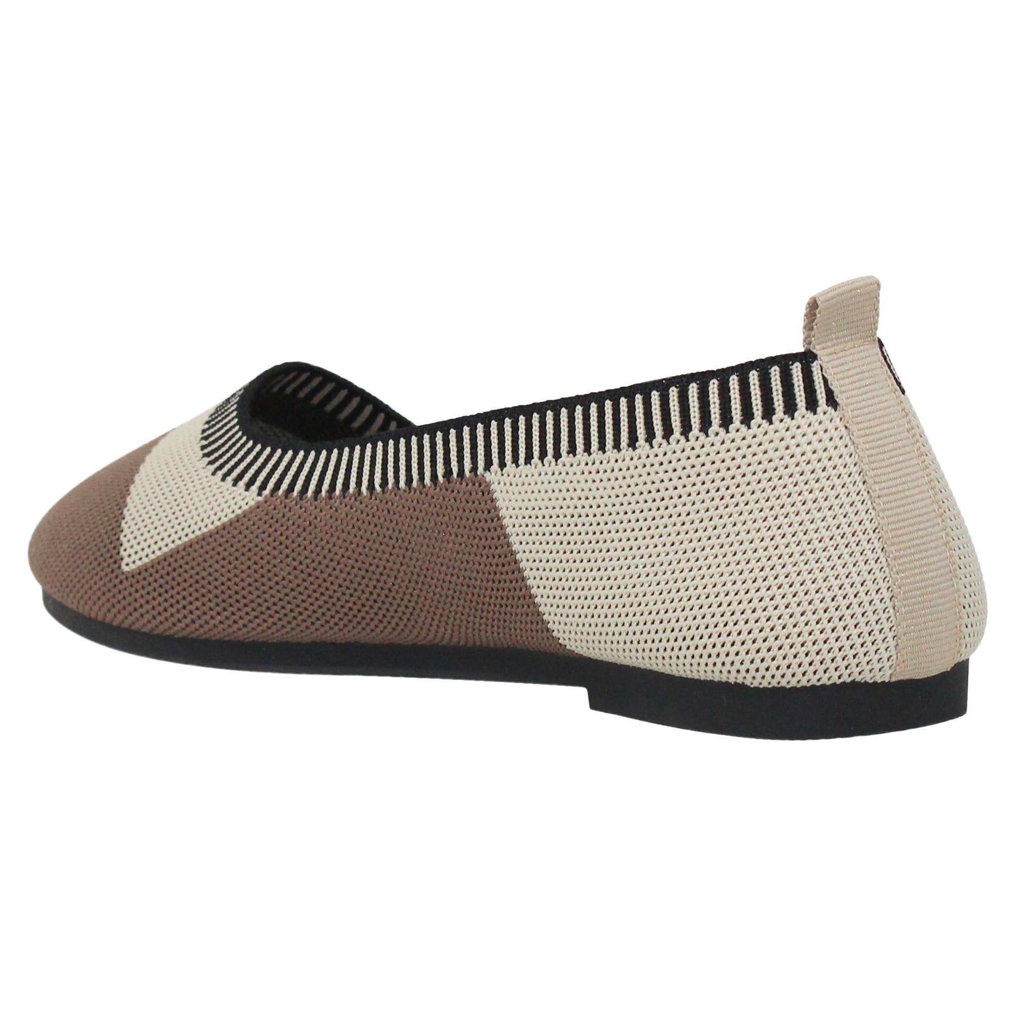 SOBEYO - Wholesale Flats - Women's - Women's Ballet Flats Knit Sweater Brown1