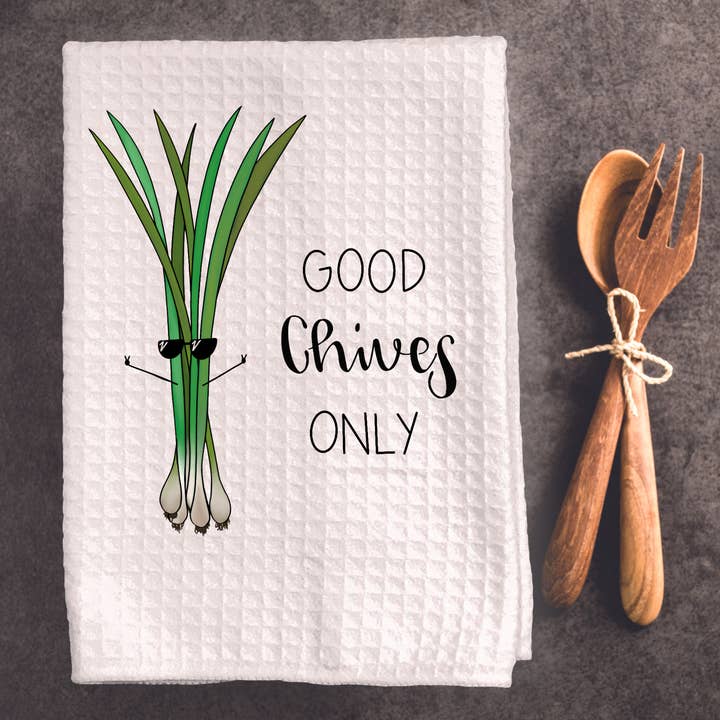 Good Chives Only - Torchon pour la vente par Black Cat Bazaar