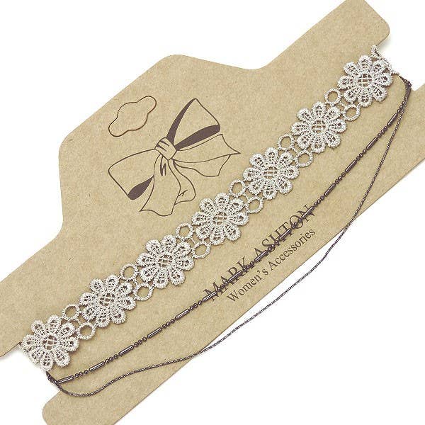 Assorted Floral Lace Triple Choker for wholesale on Faire1