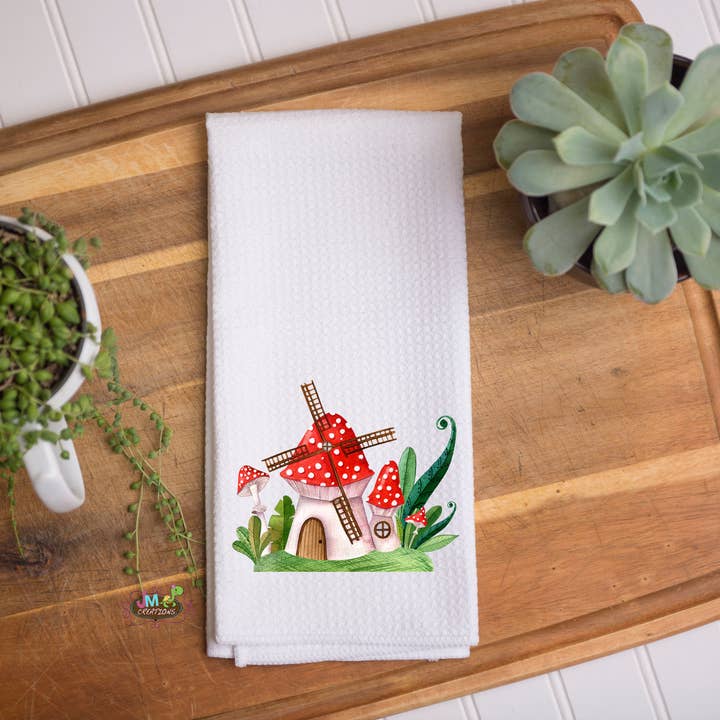 16"x24" Mushroom House Series Towels for wholesale by JMCreationsNC