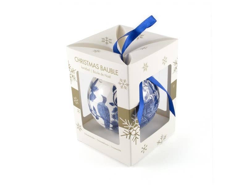 MUSEUM WEBSHOP - Wholesale Ornament - Delft Blue Birds Christmas Ball Ornament, Unbreakable2