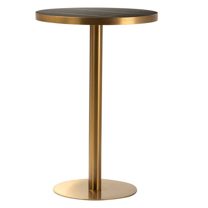 High stainless-steel table. Lodi stone 70x70x105 cm for wholesale by Ethan Chloe - GARPE GROUP - GARCIA PÉREZ Y CÍA S.L.