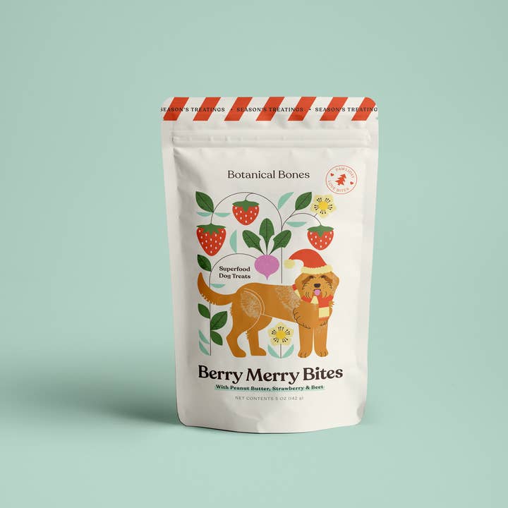 Botanical Bones - Wholesale Pet Treats - Dog - Berry Merry Bites - Holiday Dog Treats