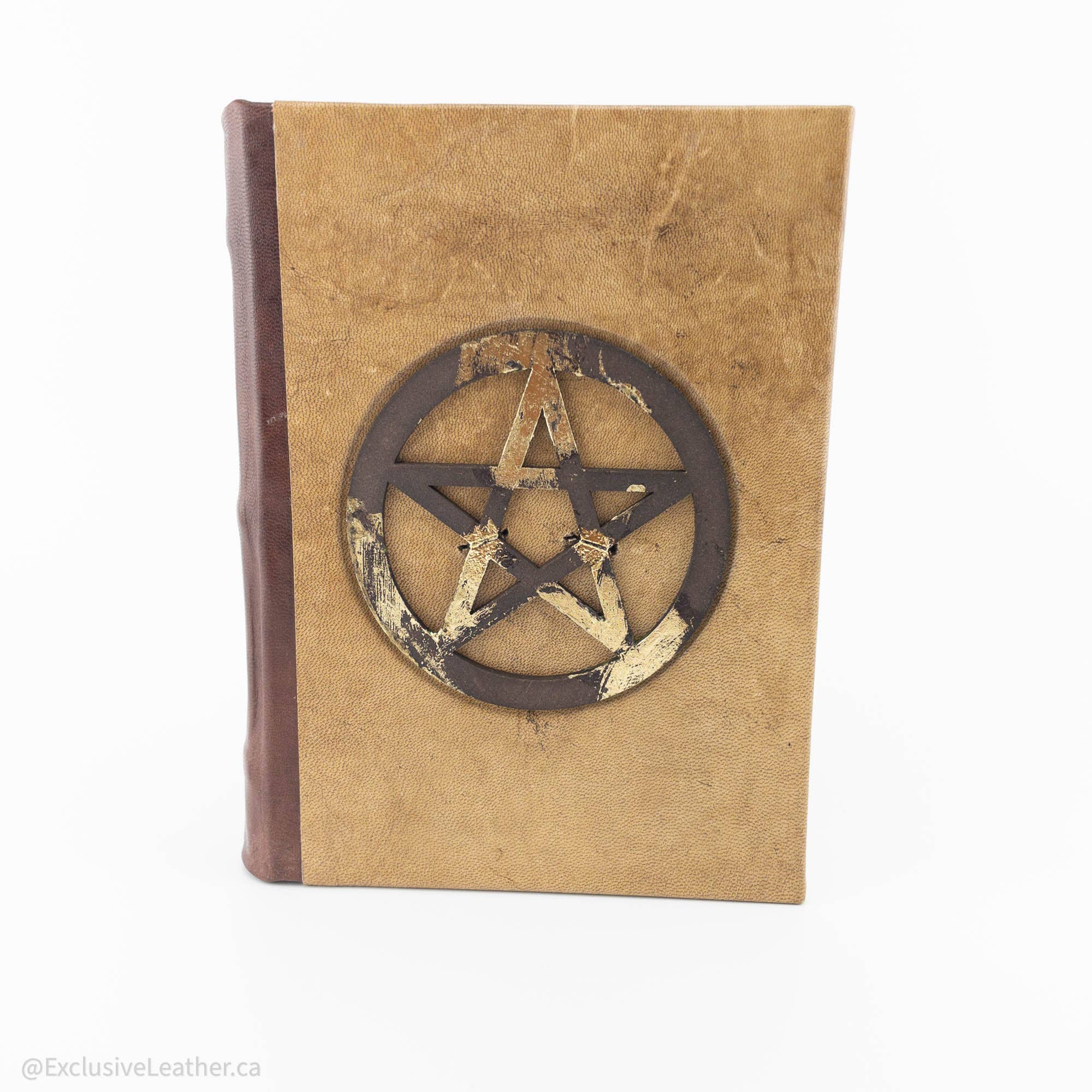 Exclusive Art Inc – Großhandel Tagebuch – Aufwendiges Pentagramm MDF / Lederjournal5