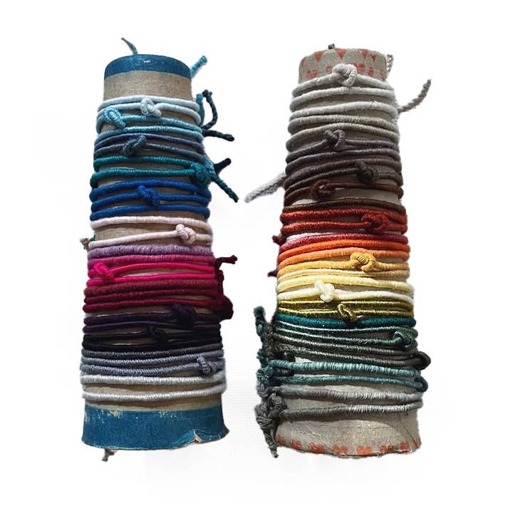 Pulseira de uma fila em lã e algodão por atacado de Lozee