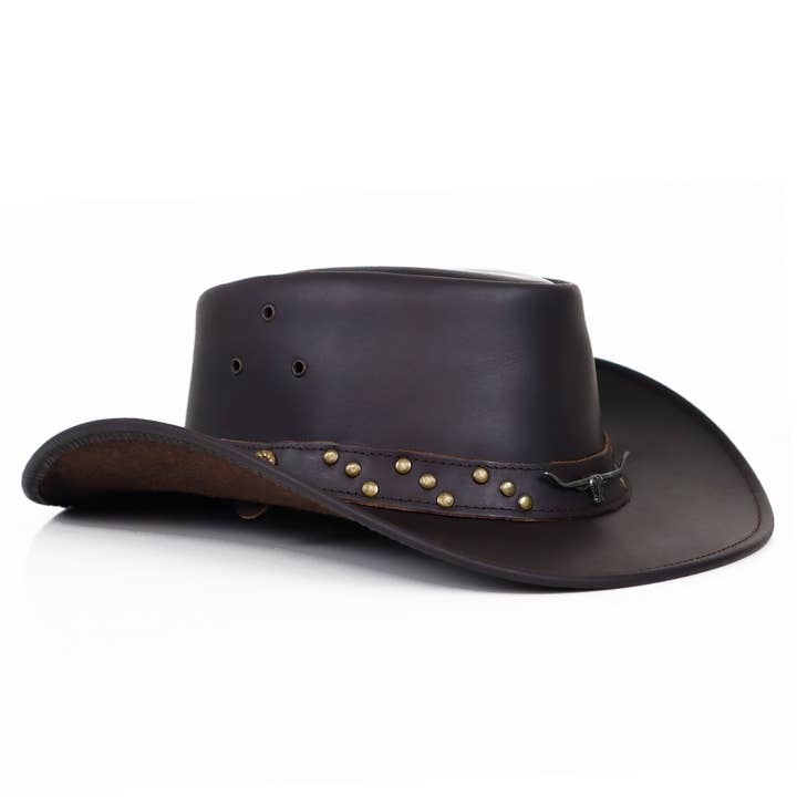 Classic Western Leather Cowboy Hat for wholesale by USA Leather Shop