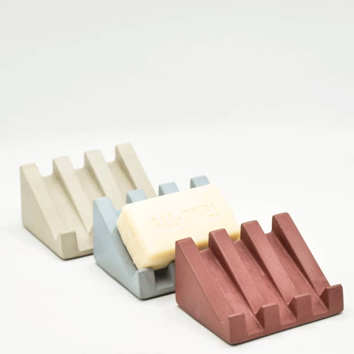 Cedar & Stone Garden - Wholesale Bath Soap Dish - Concrete Draining Soap Dish - Holds All Soap Shapes4