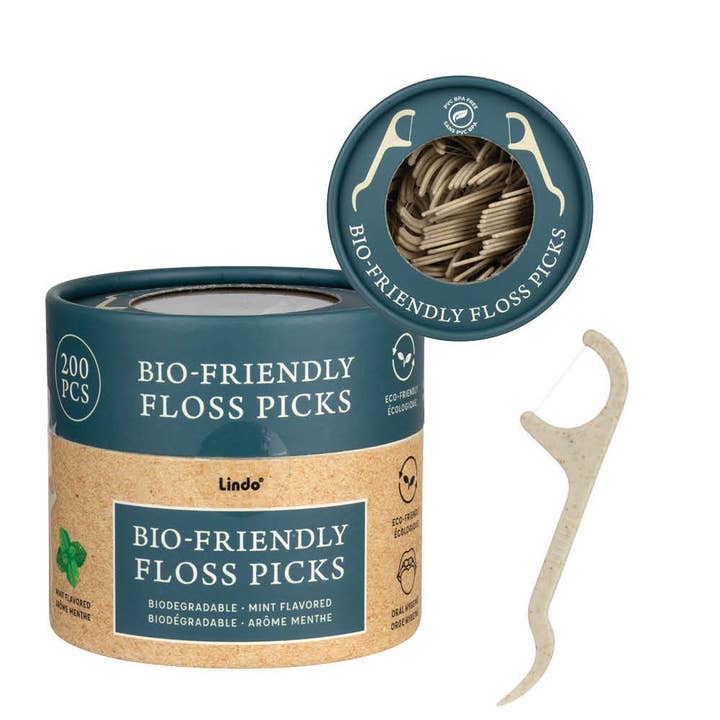 Lindo – wholesale Floss – Lindo Cornstarch Bio-Friendly Floss Picks 200 pcs
