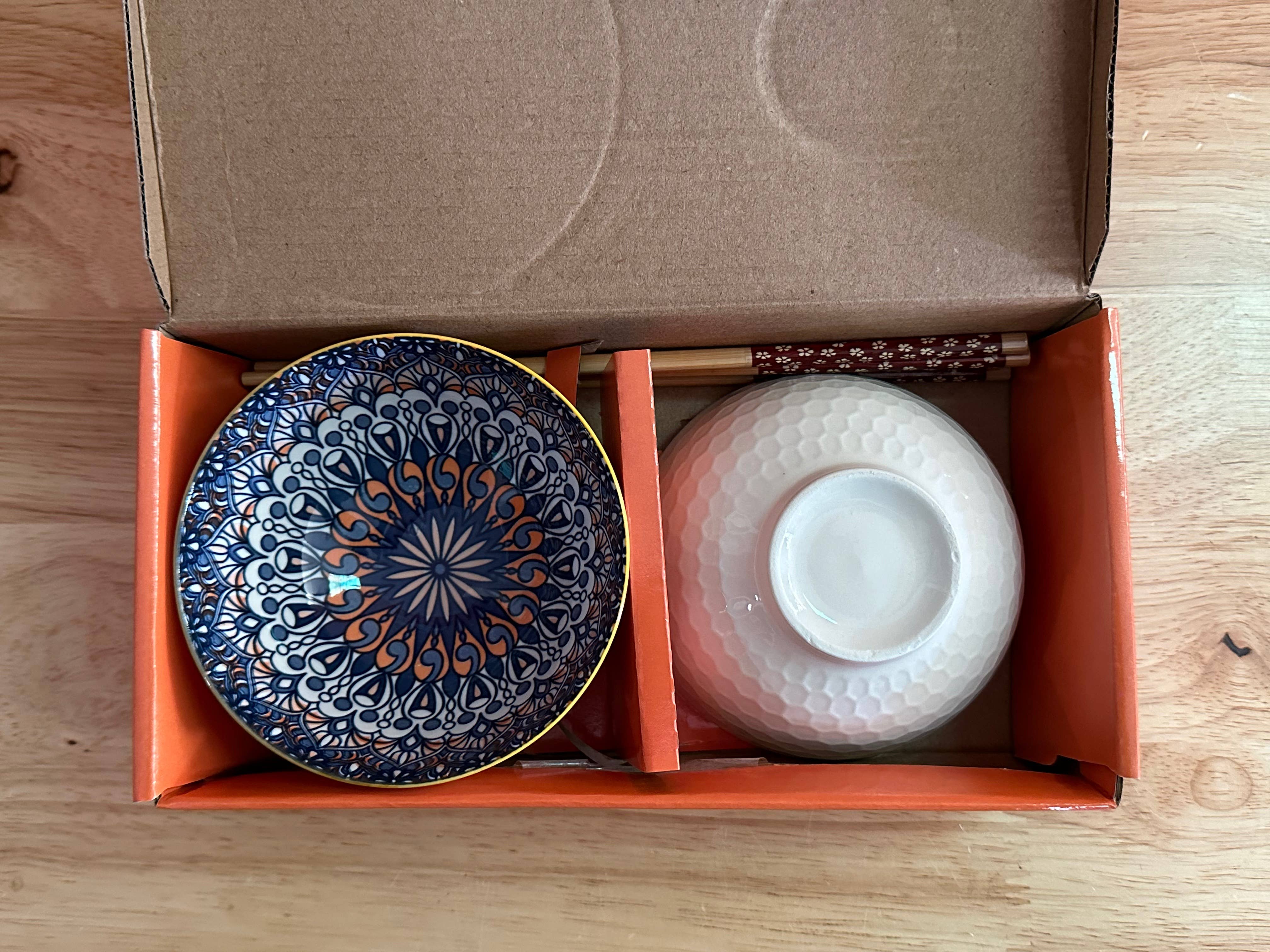 Gifts Amazing! - Wholesale Bowl - Bohemian Ceramic Bowl with Chopsticks - 2 Bowl2