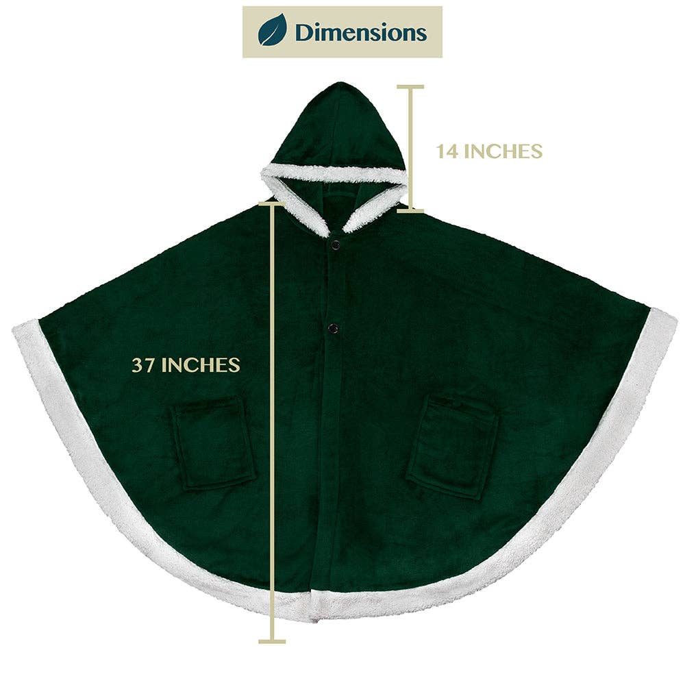 Pavilia – wholesale Poncho – Women's – Angel Wrap Hoodie Sherpa Poncho Blanket112