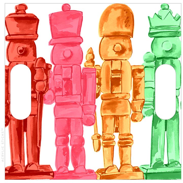 XO ACRYLICS | ACRYLIC STICKS - Wholesale Cheese Board - WOODEN NUTCRACKERS ACRYLIC CHARCUTERIE & SNACK BOARD