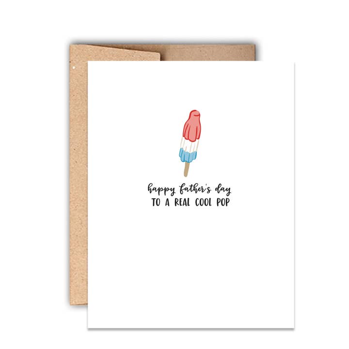 Cool Pop Letterpress Father's Day Card for wholesale by Stack Paper Press