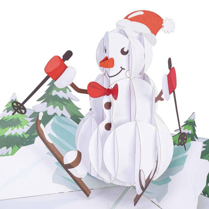 Cartão de Natal Pop Up Up Snowman por atacado de Paper Love