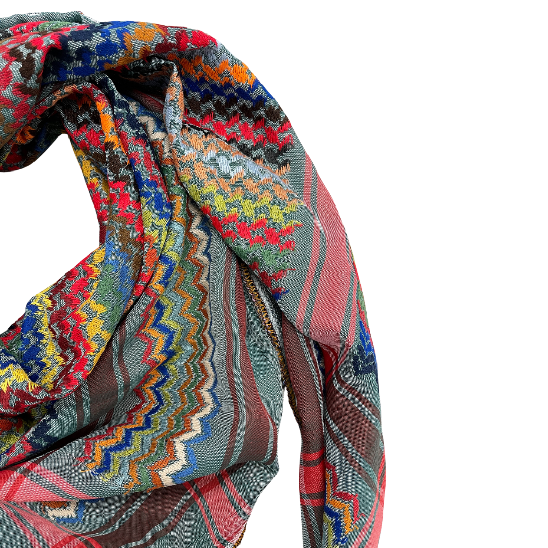 Sitti Social Enterprise - Wholesale Scarf - Women's - Teal Kuffiyeh Scarf1