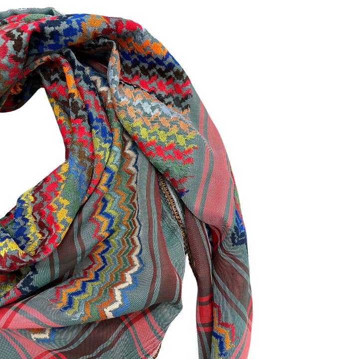 Sitti Social Enterprise - Wholesale Scarf - Women's - Teal Kuffiyeh Scarf1