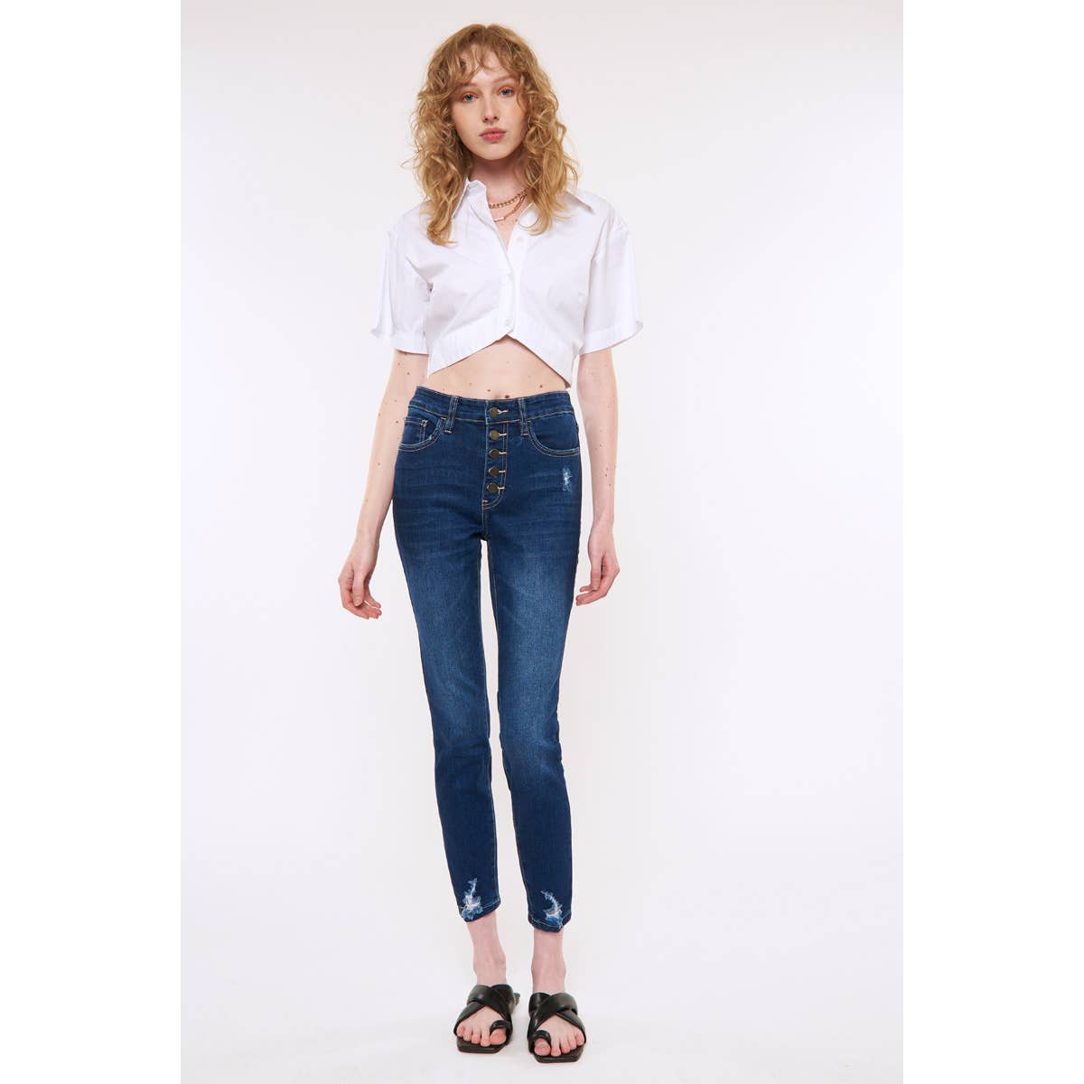 Nature Denim – Engroshandel Jeans - Dame – High Rise Ankle Skinny Jeans til kvinder NT1231D0