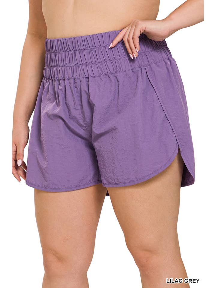 YELLOWGOLD .._ PLUS SIZE Windbreaker shorts w/ back mesh pocket for wholesale on Faire16