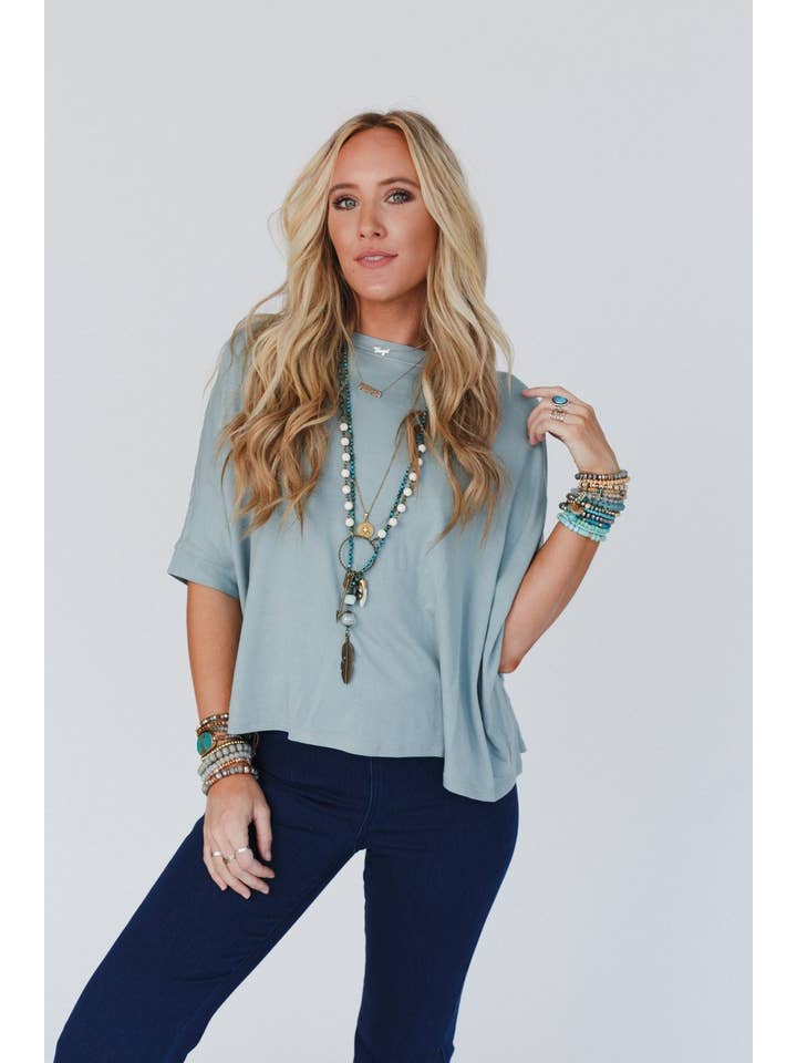 Three Bird Nest - Wholesale T-Shirt - Women's - Just Chillin' Tee - Sage
