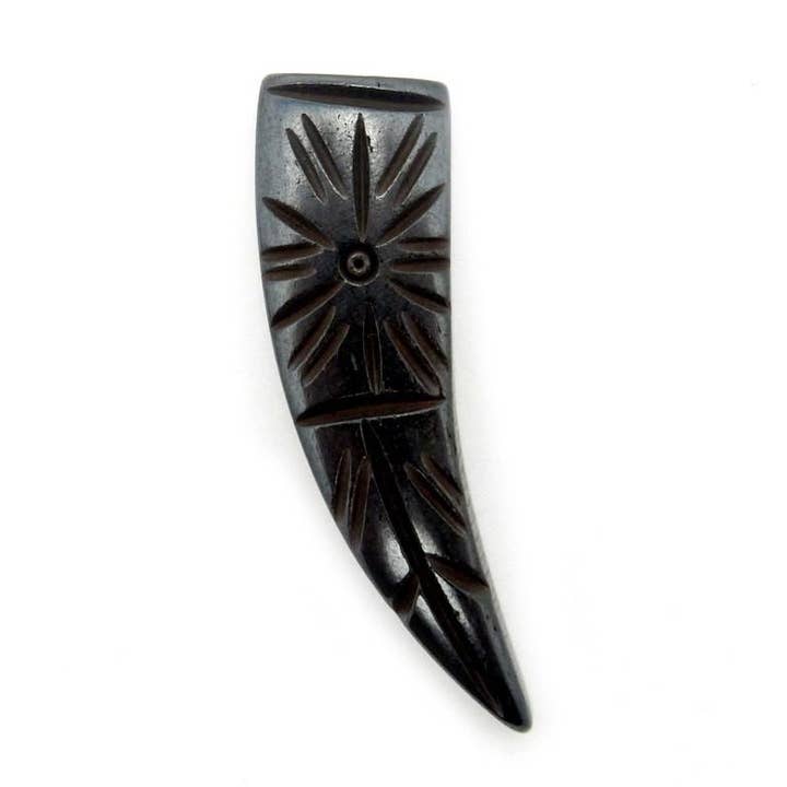 Rock Paradise – wholesale Beads – Black Bone Horn Top Side Drilled Bead