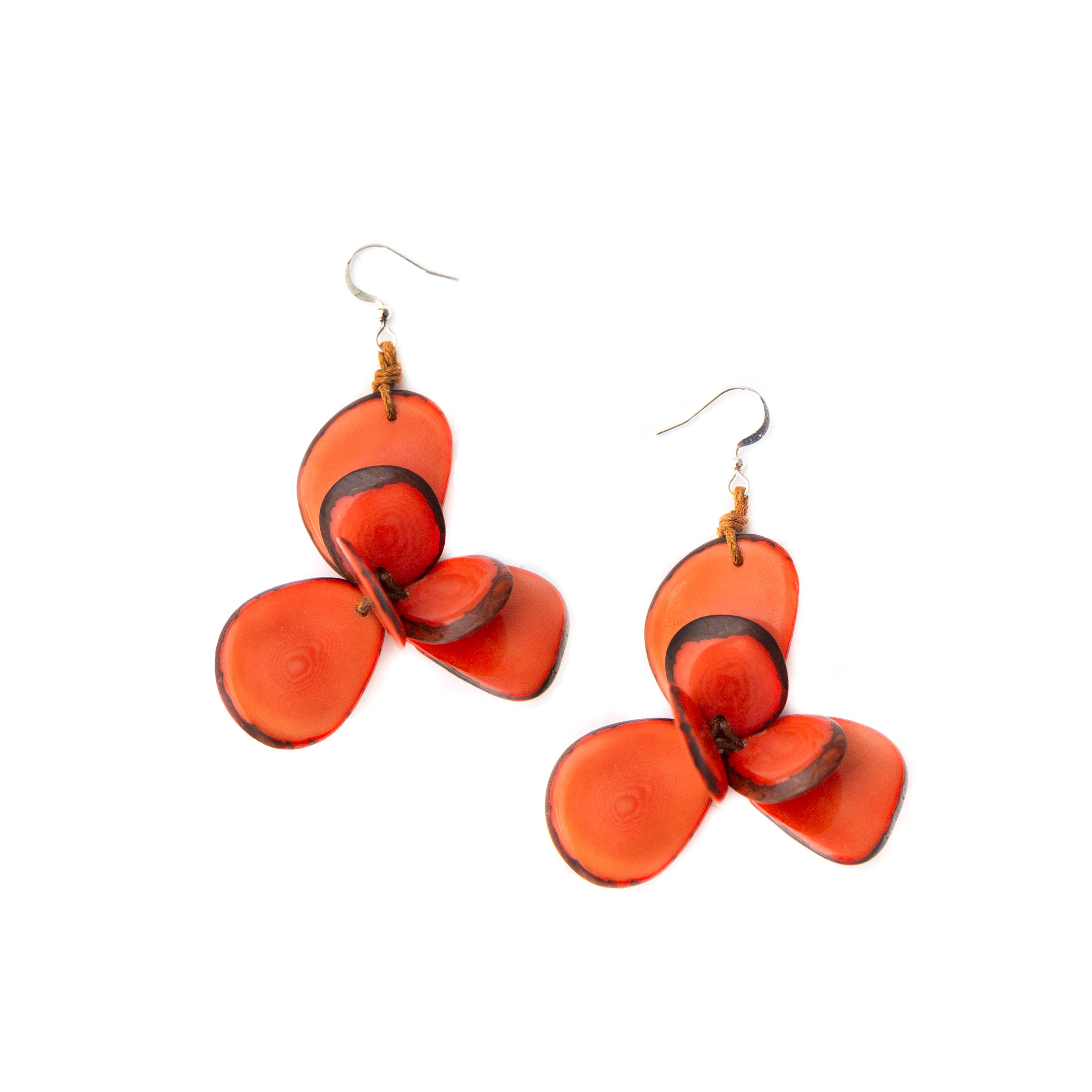 Organic Tagua Jewelry - Vente Boucles d'oreilles pendantes - Boucles d'oreilles Florence17