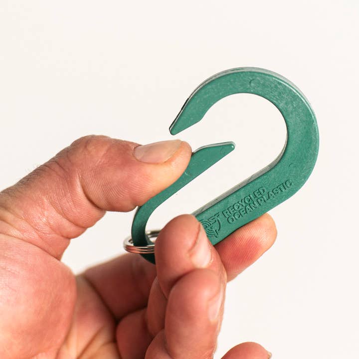 Ecotribo - Wholesale Keychain – Unisex - Carabiner Keyring made from ghost ropes and ocean plastics.5