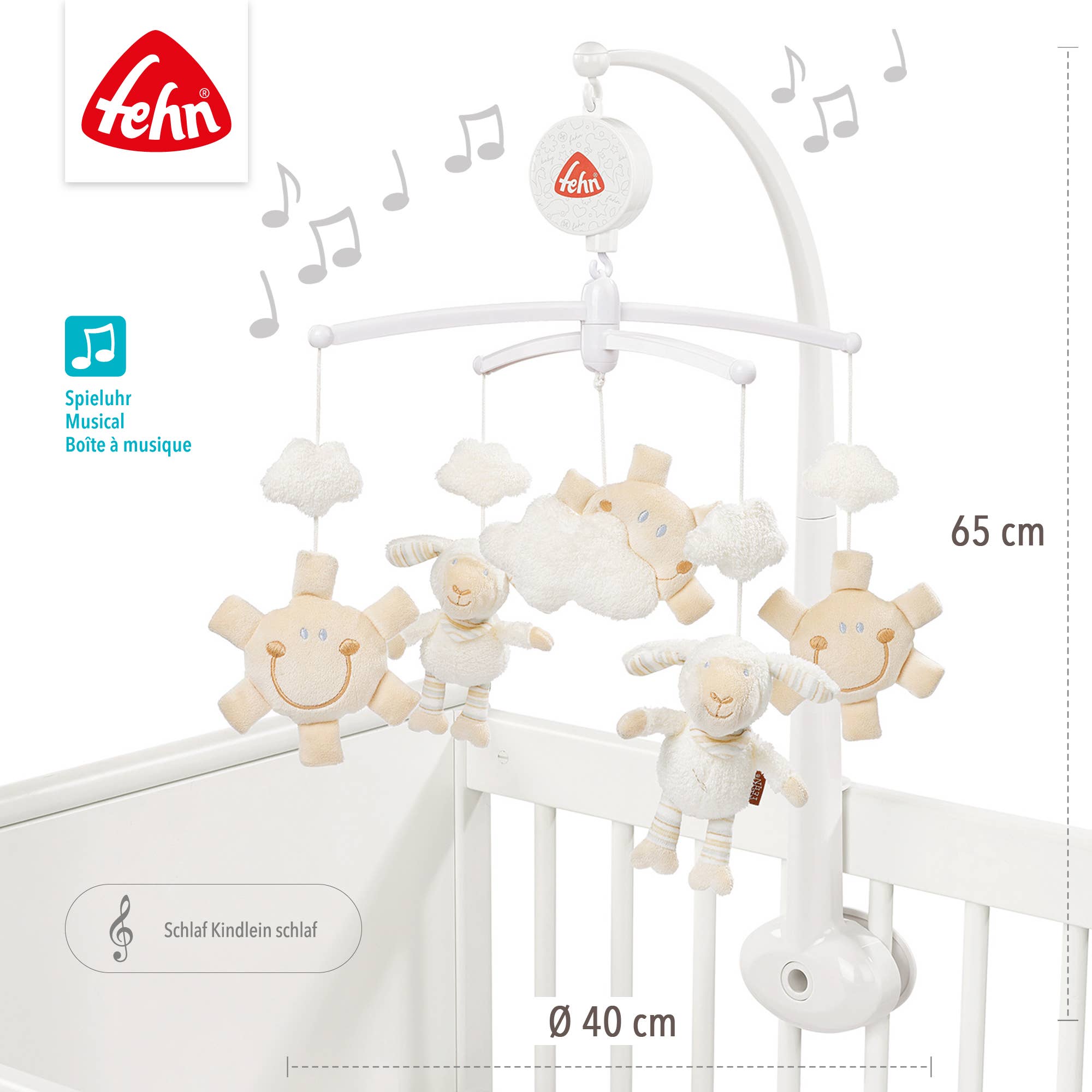 Fehn - Wholesale Baby Mobile - Sheep music mobile - wind-up mobile3