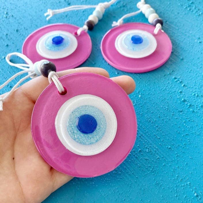 Pink Evil Eye Glass Bead, Greek Evil Eye Wall Hanging, Baptism Favors For Guests and other Purchase Wholesale graduation favors. Free Returns & Net 60 Terms on Faire trending on Faire.