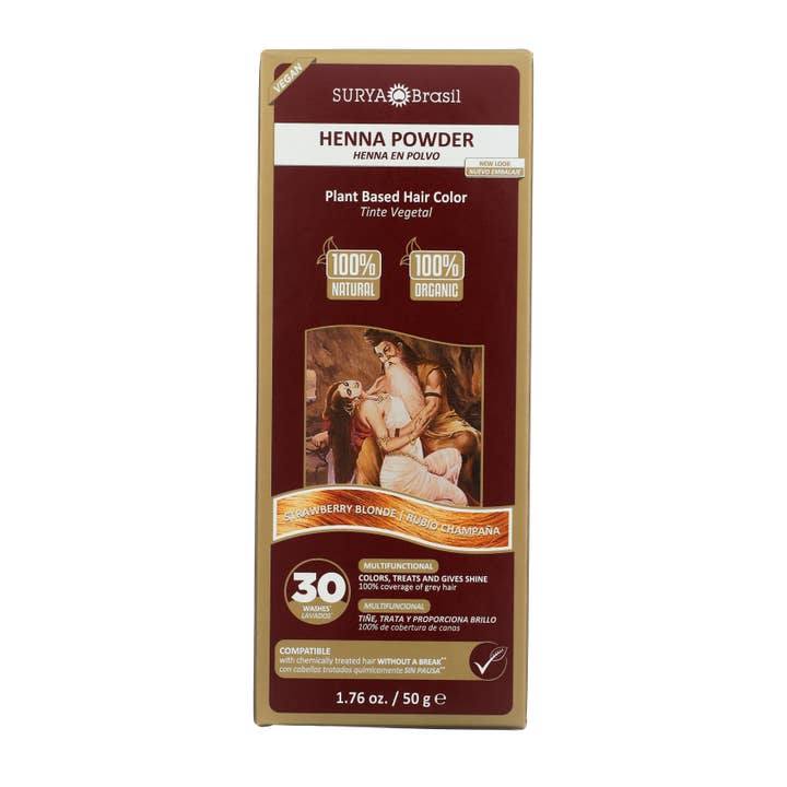 Henna Pulver Jordbærblond for engroshandel hos Surya Brasil