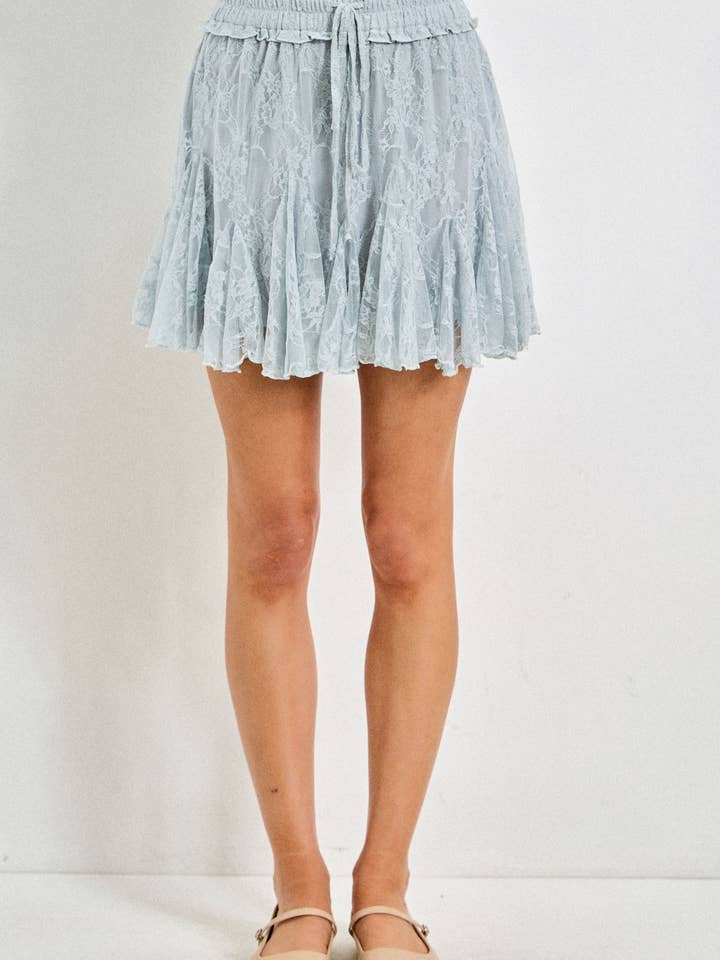 LACE GODET MINI SKIRT for wholesale by Baevely by Wellmade USA