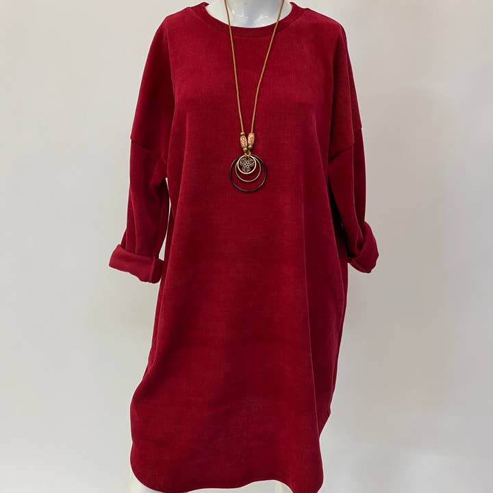 ORNELLA PARIS - Vente Robe – femme - Robe en velours avec collier SLV-R6363
13